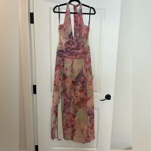NBD Divya Backless Floral Dress